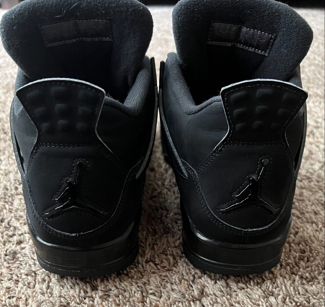 OG Batch Air Jordan 4 Retro "Black Cat" Men's Premium Blackout Sneakers