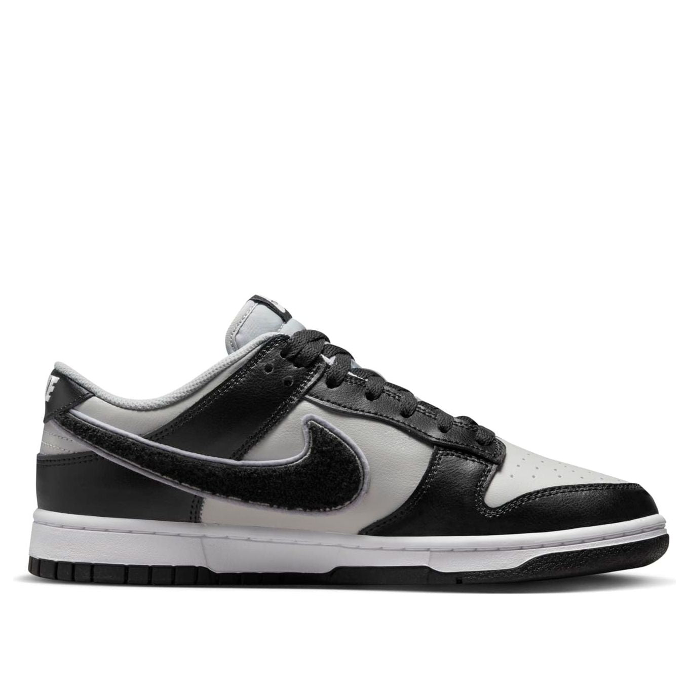 Nike Dunk Low ‘Chenille Swoosh – Black Grey Fog’