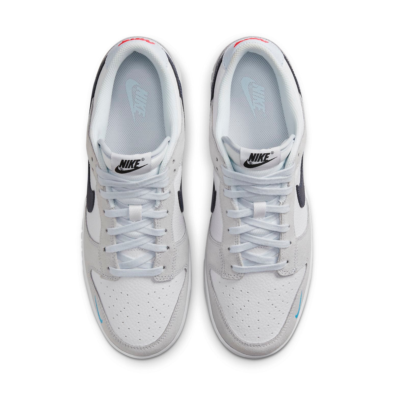 Nike Dunk Low ‘Mini Swoosh – White Grey Navy Aqua’