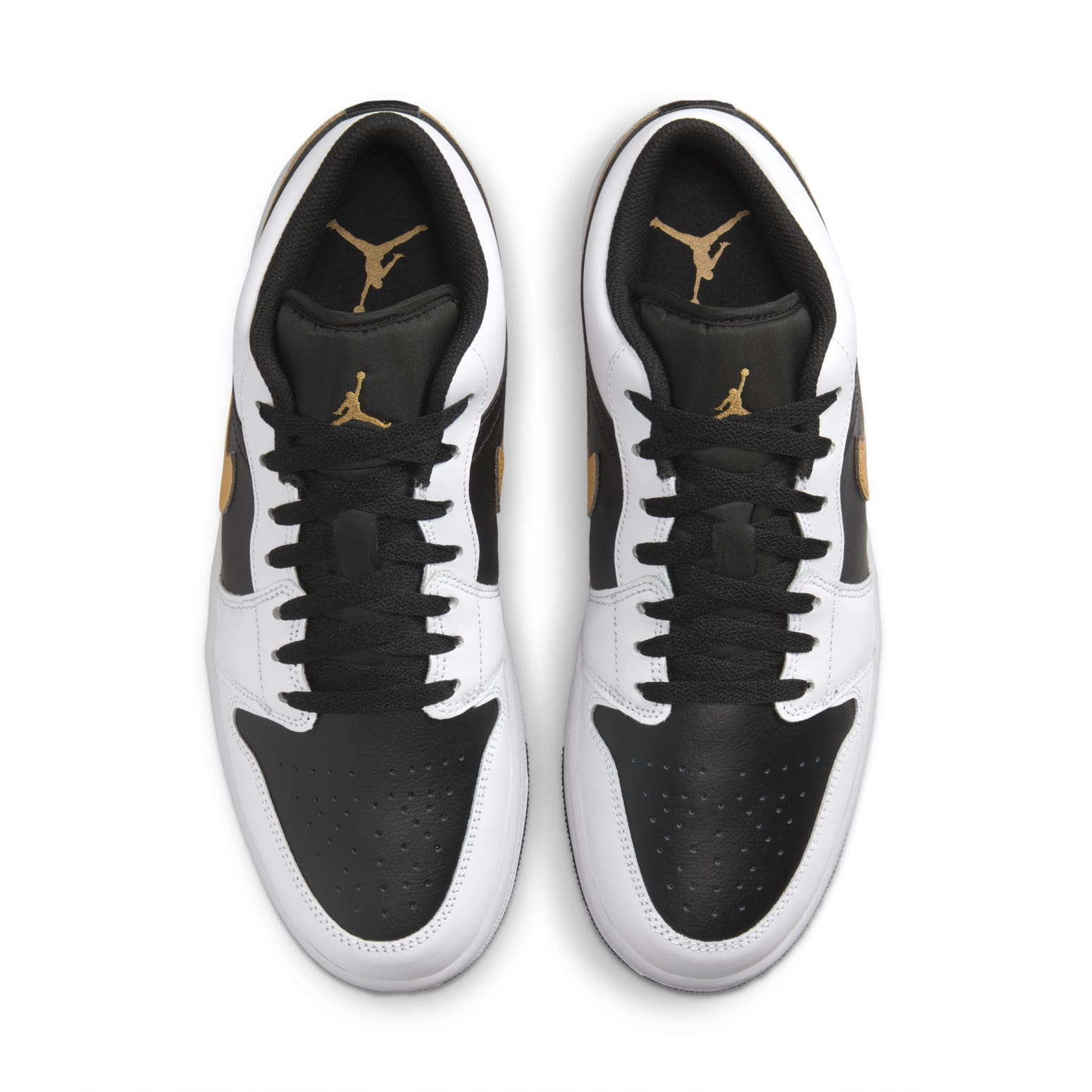 Air Jordan 1 Low ‘White Black Metallic Gold Swoosh’