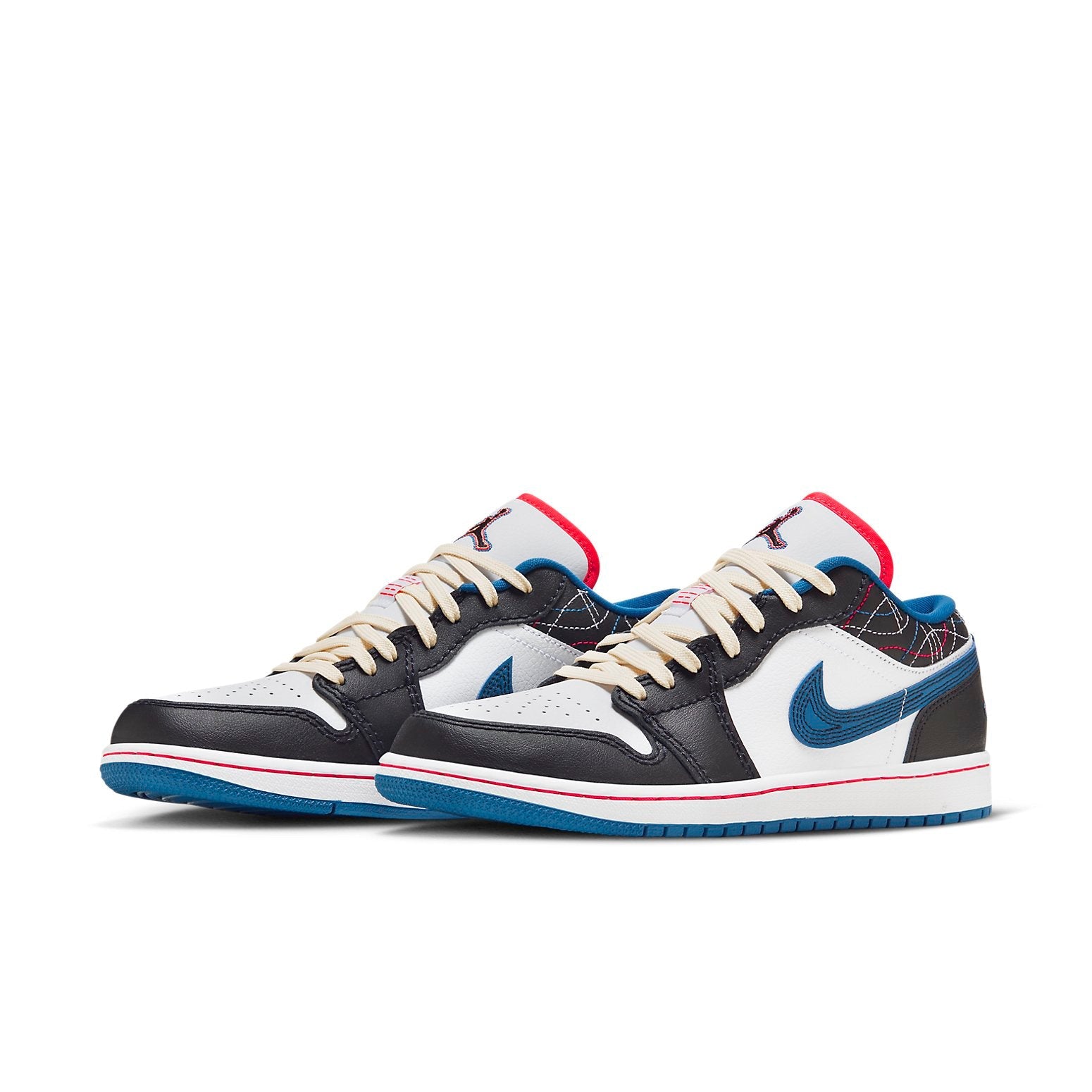 Air Jordan 1 Low ‘White Industrial Blue Siren Red’