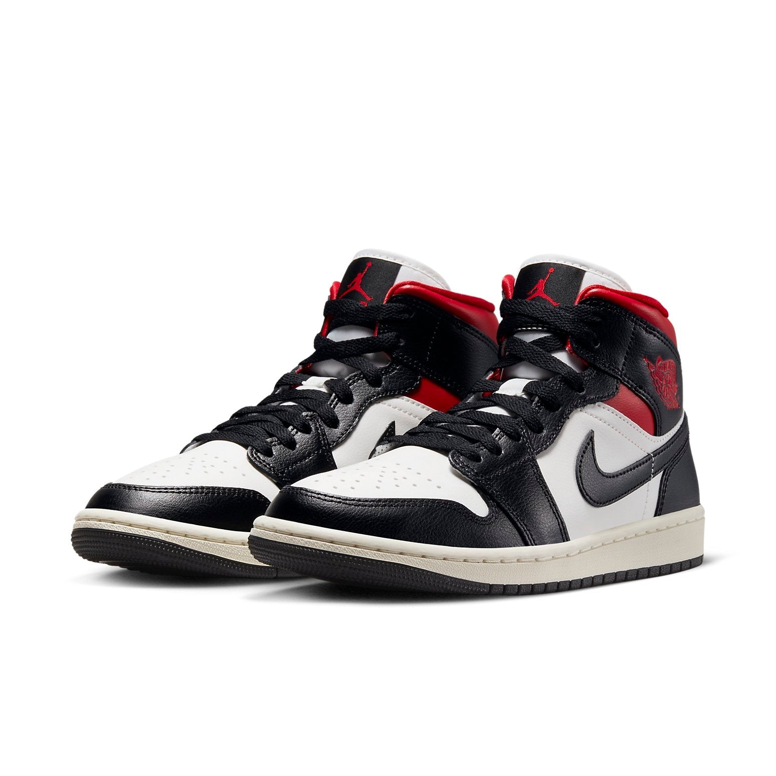 Air Jordan 1 Mid ‘Black Sail Gym Red’