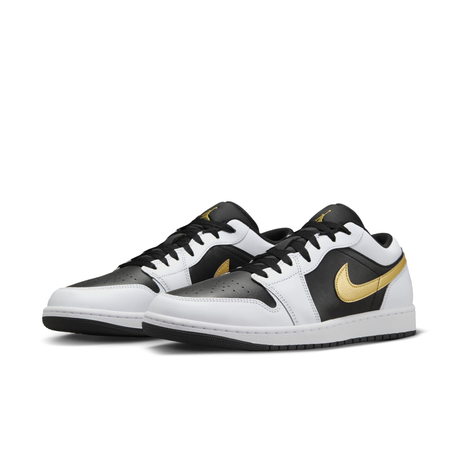 Air Jordan 1 Low ‘White Black Metallic Gold Swoosh’