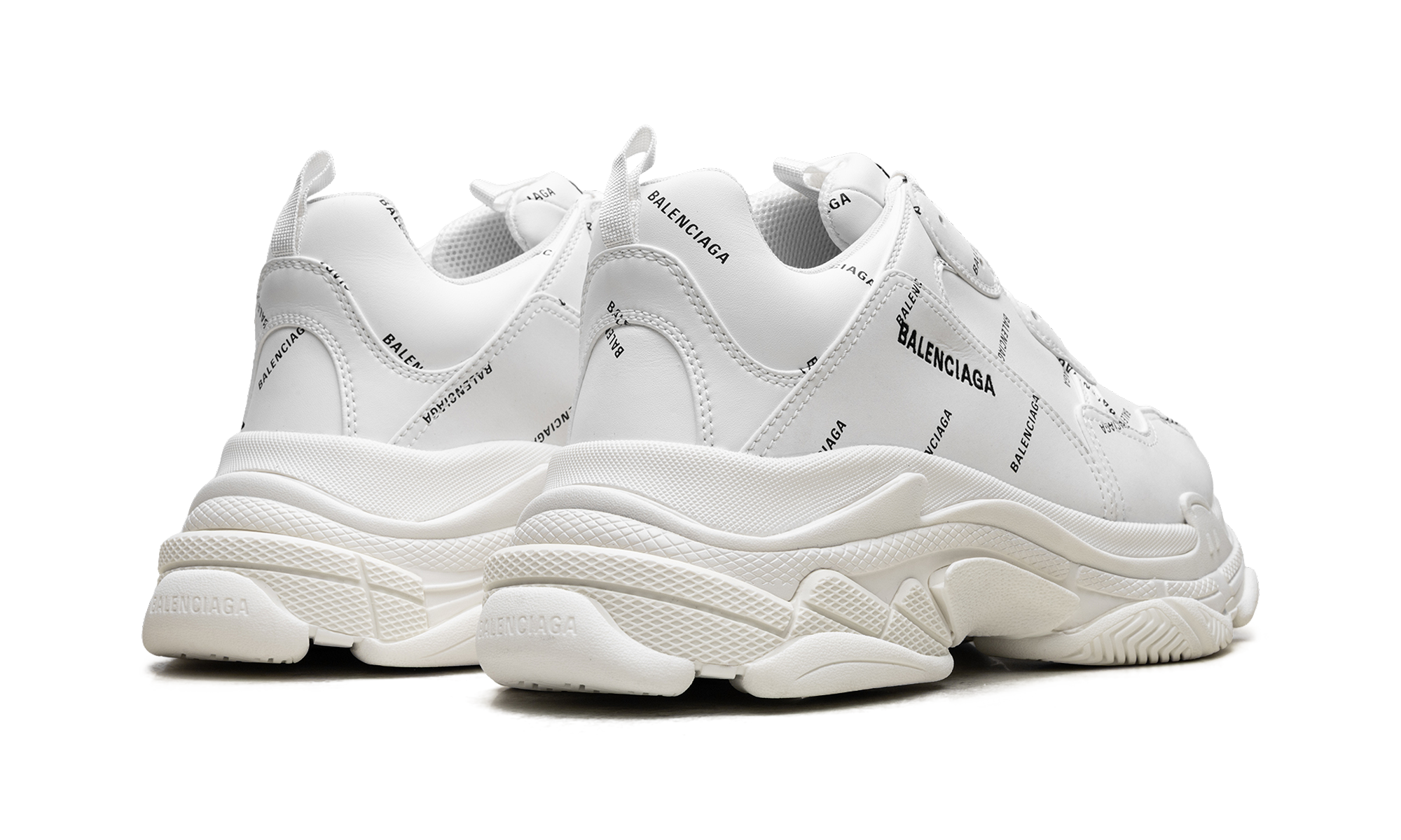 Balenciaga Triple S Allover Logo White Trainers: Chunky, Stylish, Iconic Design