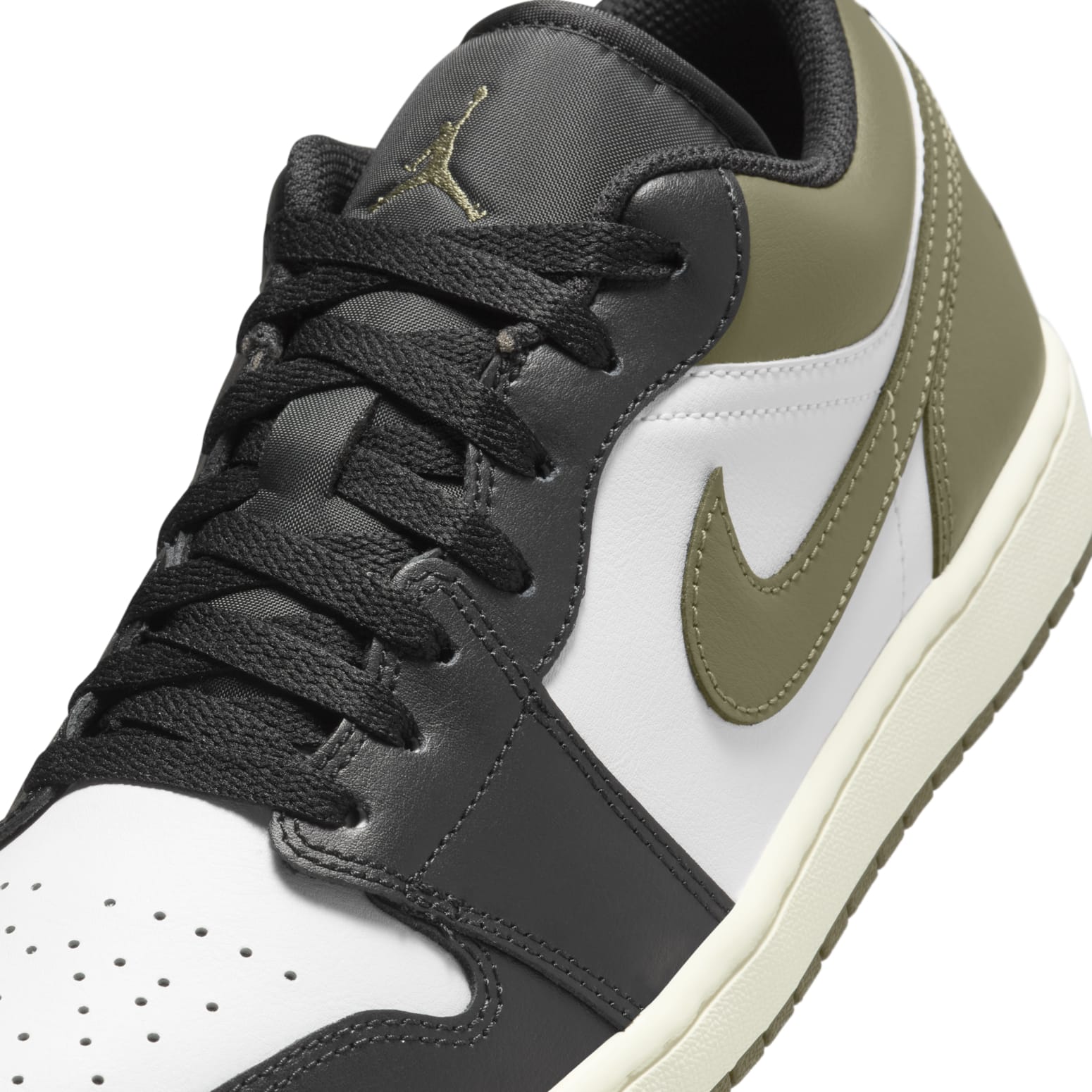Air Jordan 1 Low ‘Black White Medium Olive’