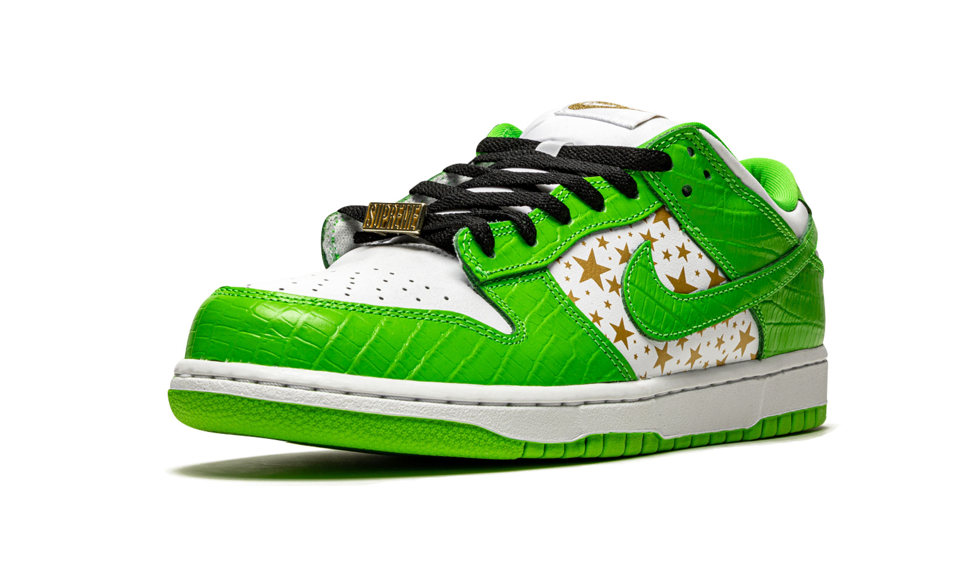 Nike SB Dunk Low Supreme Stars Mean Green Iconic Skate Shoe