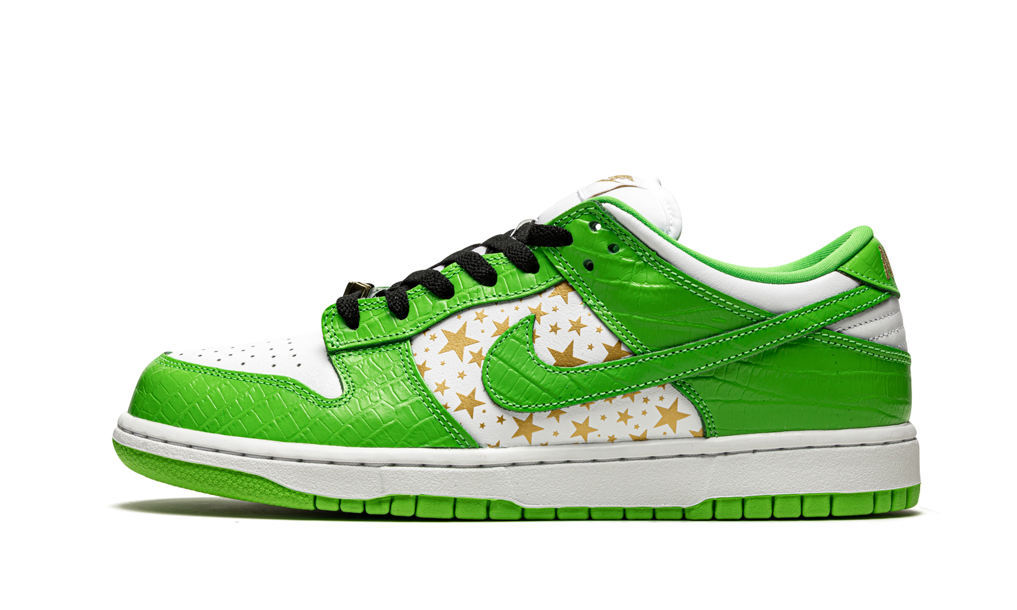 Nike SB Dunk Low Supreme Stars Mean Green Iconic Skate Shoe
