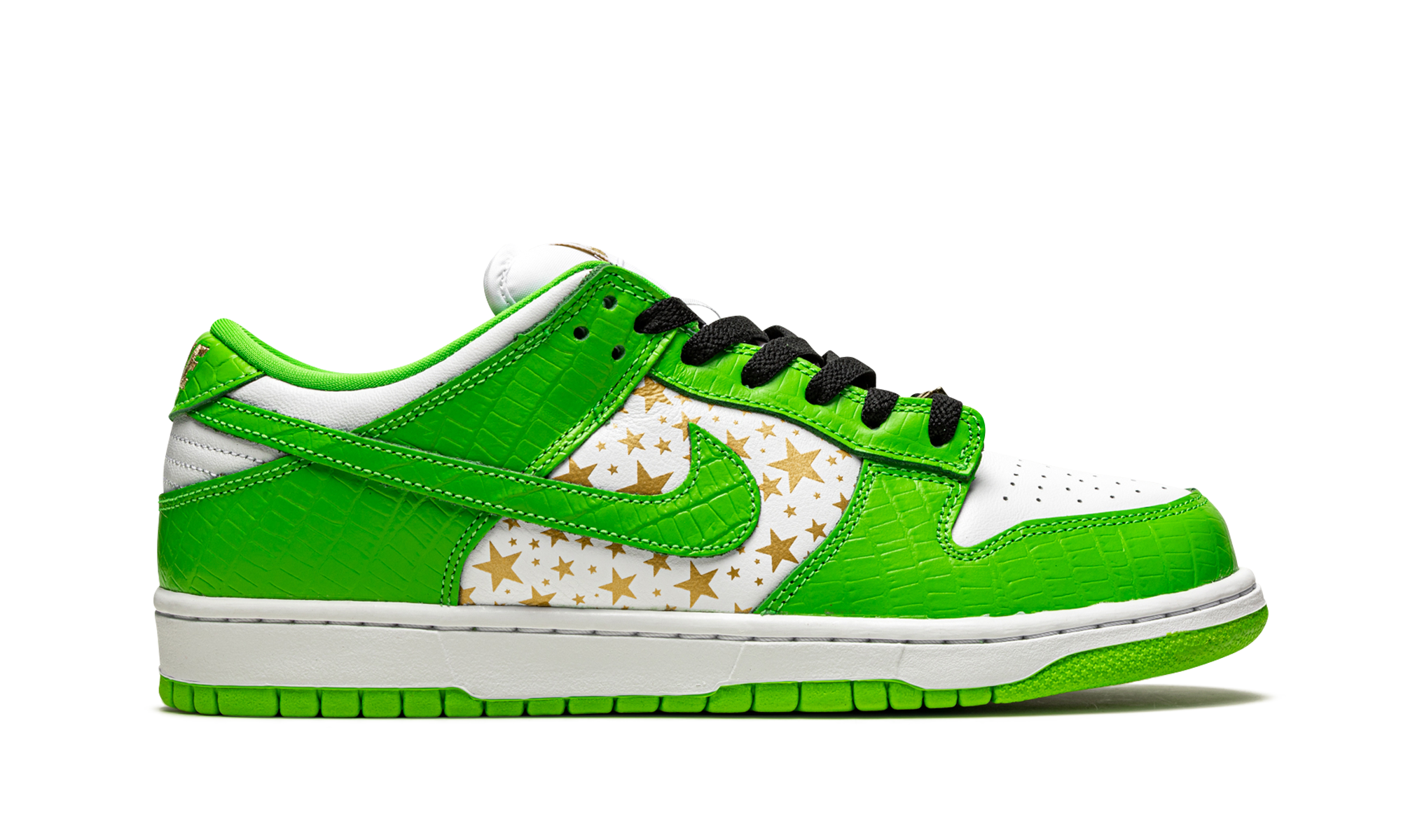 Nike SB Dunk Low Supreme Stars Mean Green Iconic Skate Shoe