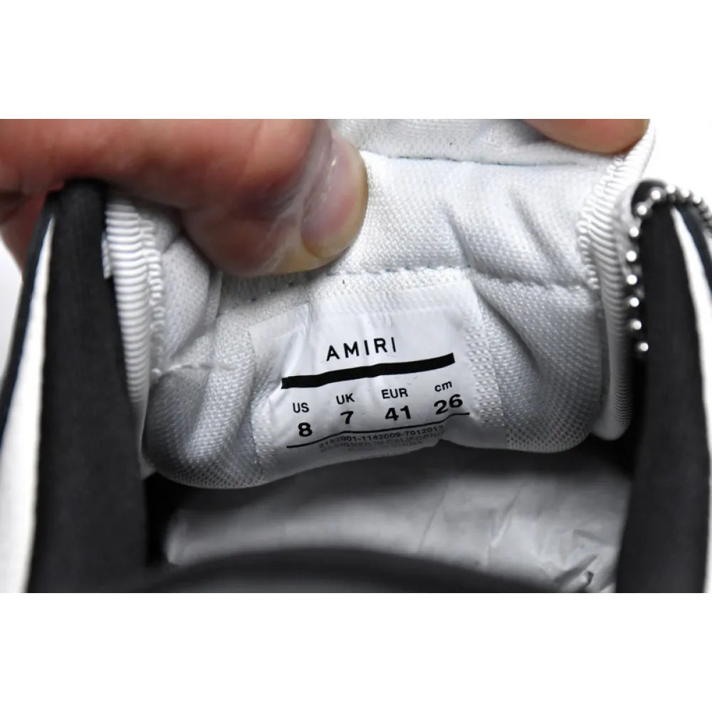 AMIRI Skel Top Low Black White Sneakers – Stylish Bone Appliqué Low-Top Shoes