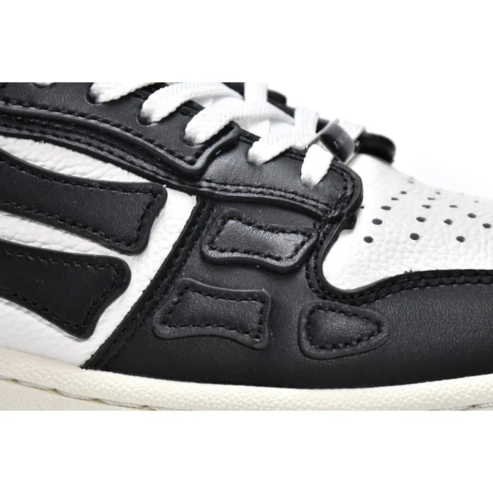 AMIRI Skel Top Low Black White Sneakers – Stylish Bone Appliqué Low-Top Shoes