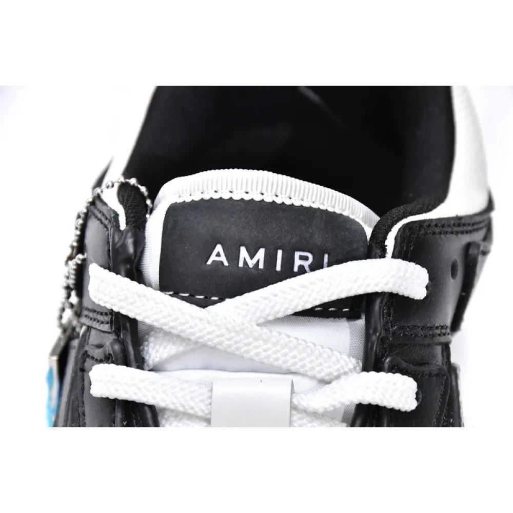 AMIRI Skel Top Low Black White Sneakers – Stylish Bone Appliqué Low-Top Shoes