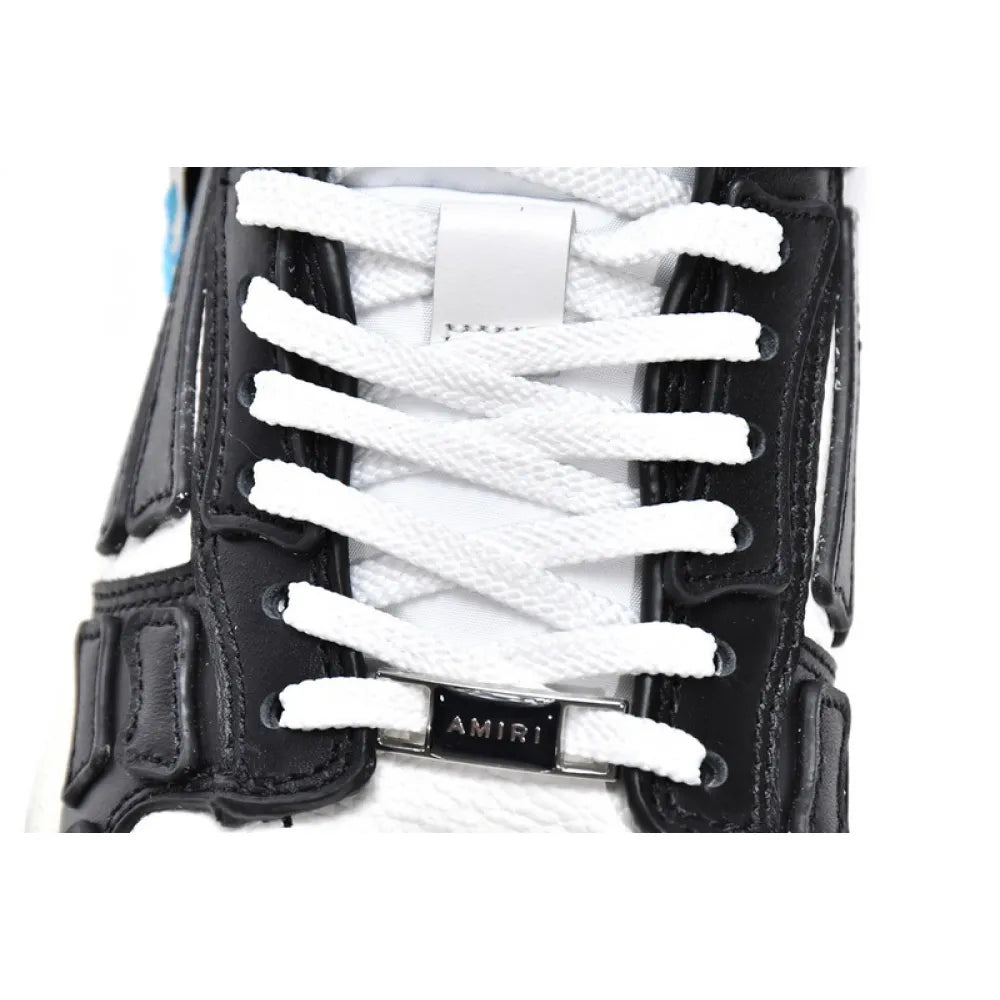 AMIRI Skel Top Low Black White Sneakers – Stylish Bone Appliqué Low-Top Shoes