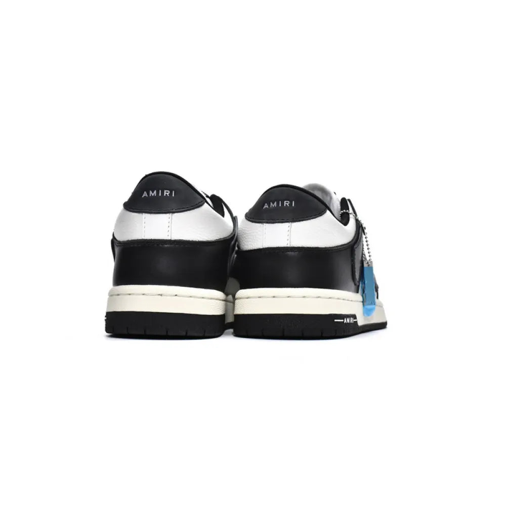 AMIRI Skel Top Low Black White Sneakers – Stylish Bone Appliqué Low-Top Shoes