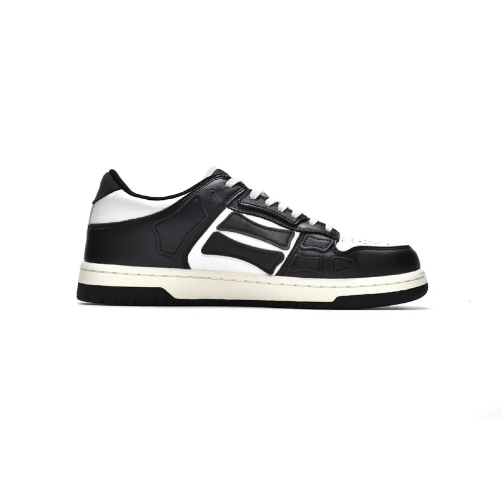 AMIRI Skel Top Low Black White Sneakers – Stylish Bone Appliqué Low-Top Shoes
