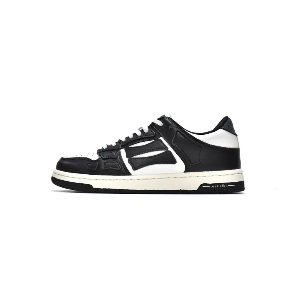 AMIRI Skel Top Low Black White Sneakers – Stylish Bone Appliqué Low-Top Shoes