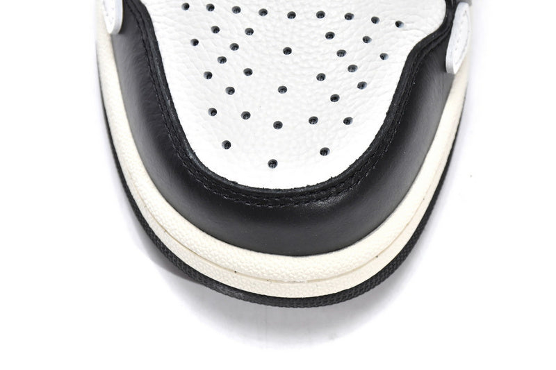 AMIRI Skel Top Low White Black Bone Appliqué Premium Leather Sneakers