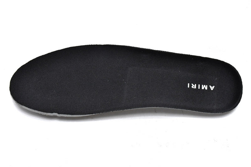 AMIRI Skel Top Low White Black Bone Appliqué Premium Leather Sneakers