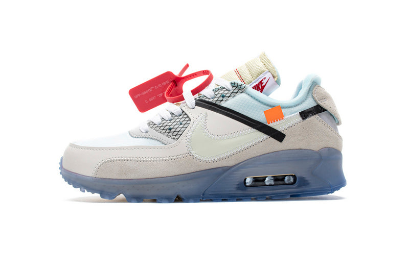 Off-White x Nike Air Max 90 'The Ten' All White Iconic Sneakers