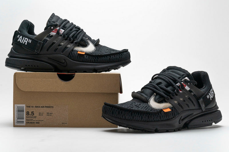 OFF-WHITE x Nike Air Presto Black Ultra-Light Breathable Streetwear Sneaker Shoes