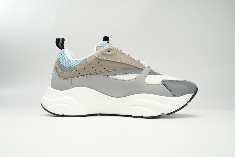 Dior White, Blue, & Black B22 Chunky Sneakers - Iconic Athletic Footwear