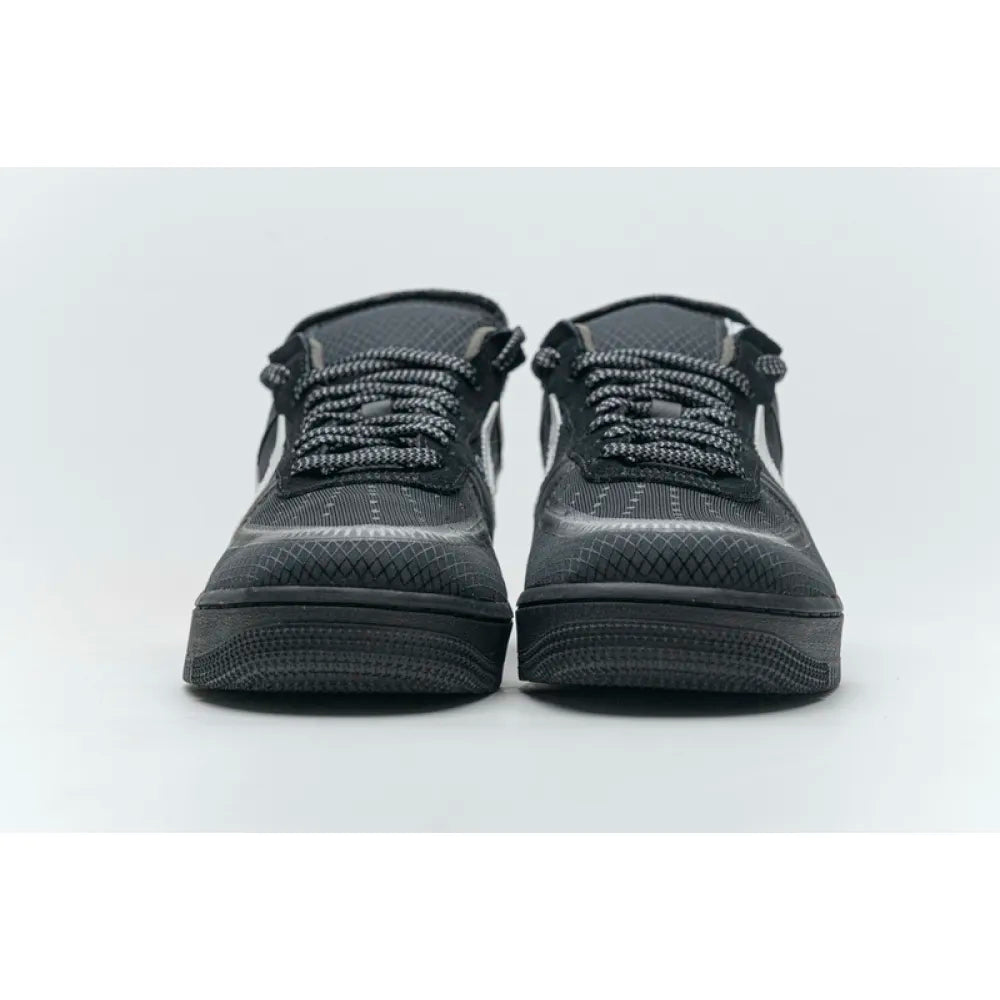 OFF-WHITE Nike Air Force 1 Low Black Deconstructed Premium Fashion Sneaker