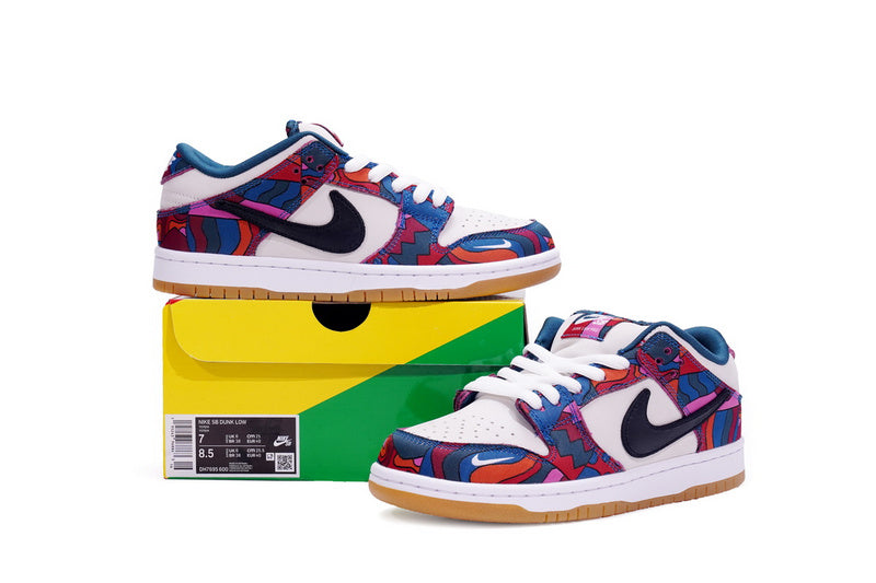 Parra x Nike SB Dunk Low Pro QS Abstract Art Skateboard Shoes