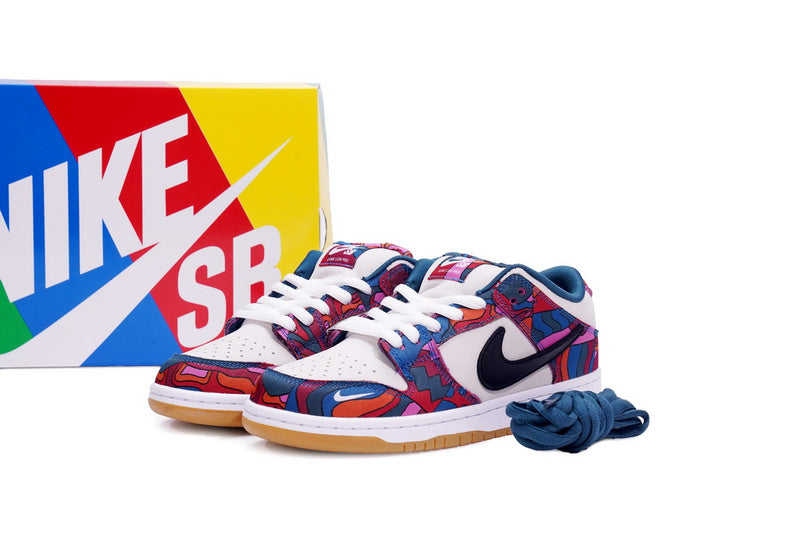 Parra x Nike SB Dunk Low Pro QS Abstract Art Skateboard Shoes