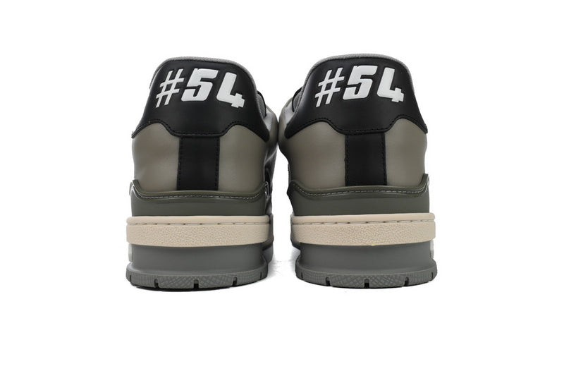 Louis Vuitton Trainer Grey Black Luxury Sneakers - Stylish Comfort Footwear