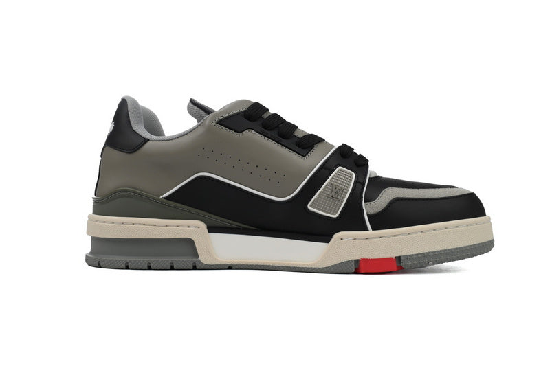 Louis Vuitton Trainer Grey Black Luxury Sneakers - Stylish Comfort Footwear