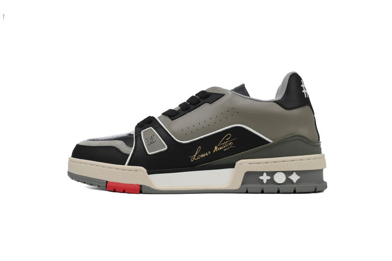 Louis Vuitton Trainer Grey Black Luxury Sneakers - Stylish Comfort Footwear
