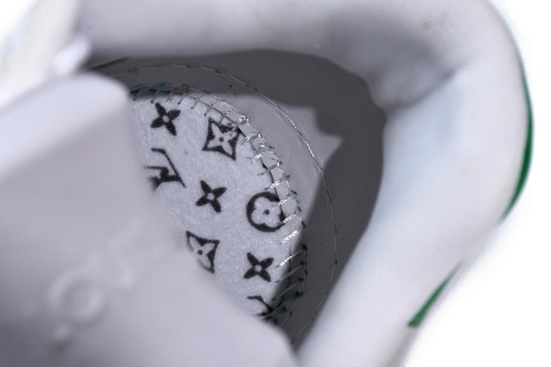 Louis Vuitton Trainer White Green Premium Luxury Sneakers - Men's Fashion Footwear