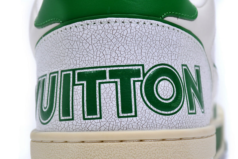 Louis Vuitton Trainer White Green Premium Luxury Sneakers - Men's Fashion Footwear