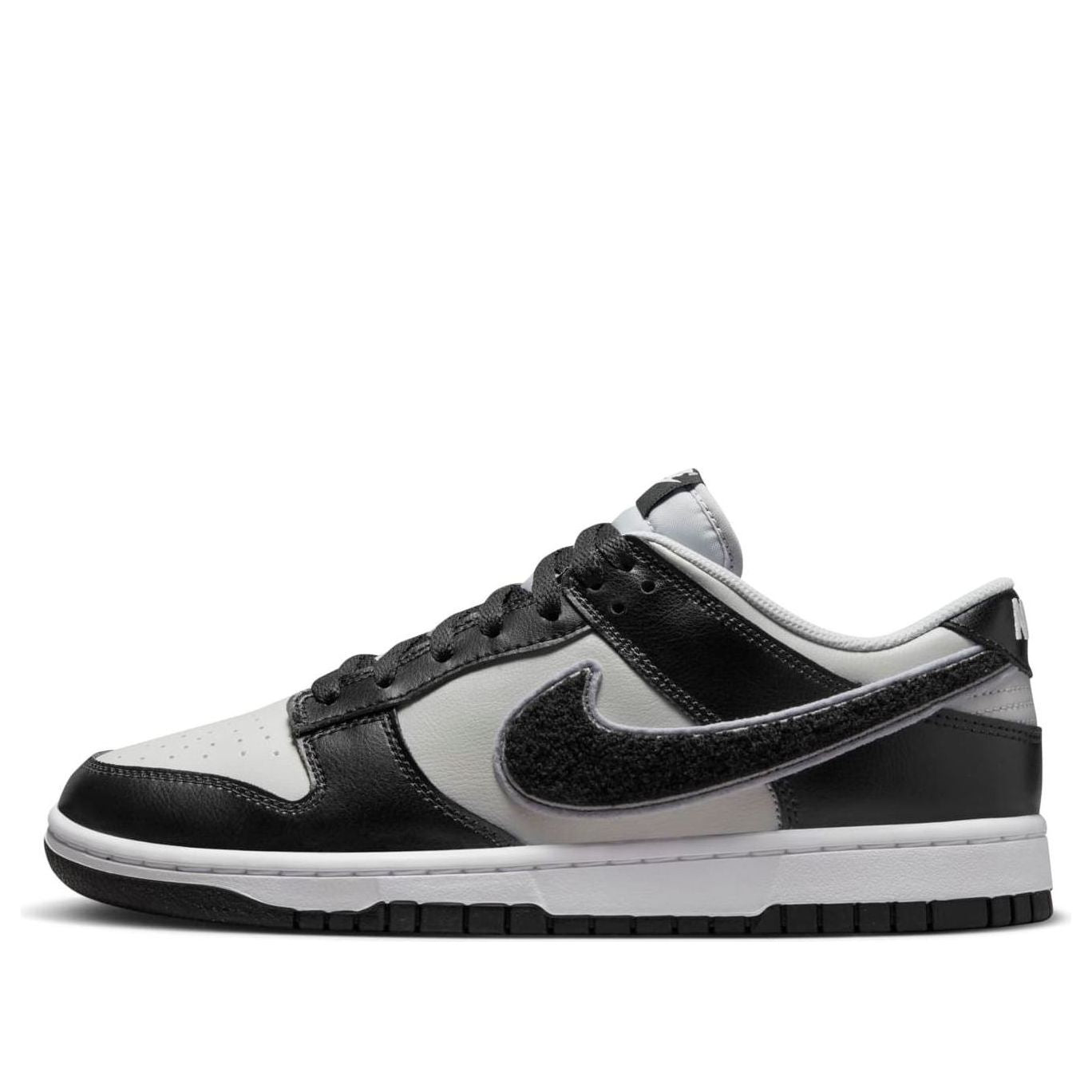 Nike Dunk Low ‘Chenille Swoosh – Black Grey Fog’