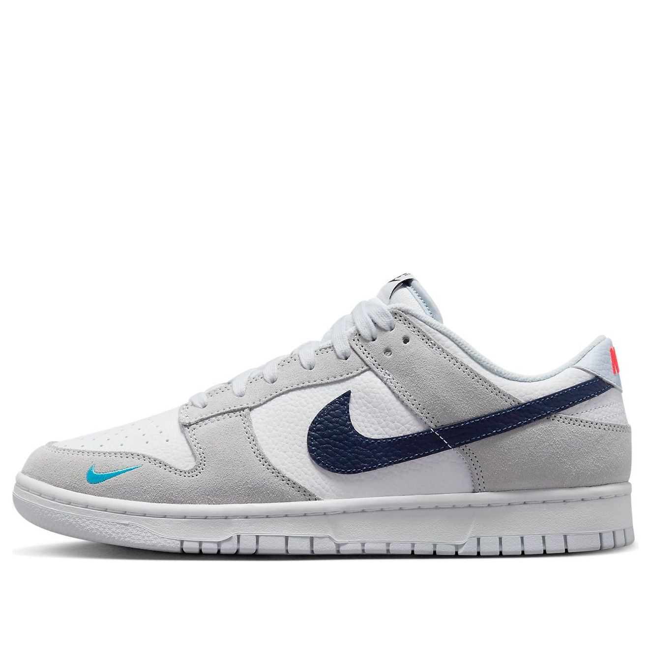 Nike Dunk Low ‘Mini Swoosh – White Grey Navy Aqua’