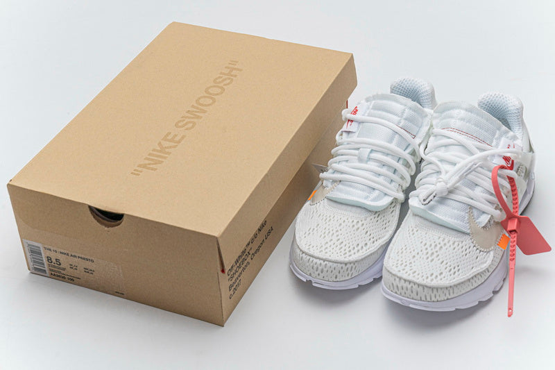 Iconic OFF-WHITE x Nike Air Presto White Sneakers: Lightweight, Stylish, Collaboration Shoes