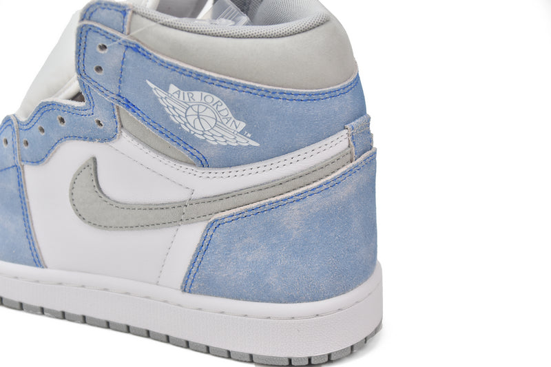 Classic Air Jordan 1 High GS Washed Carolina Blue Denim Sneakers