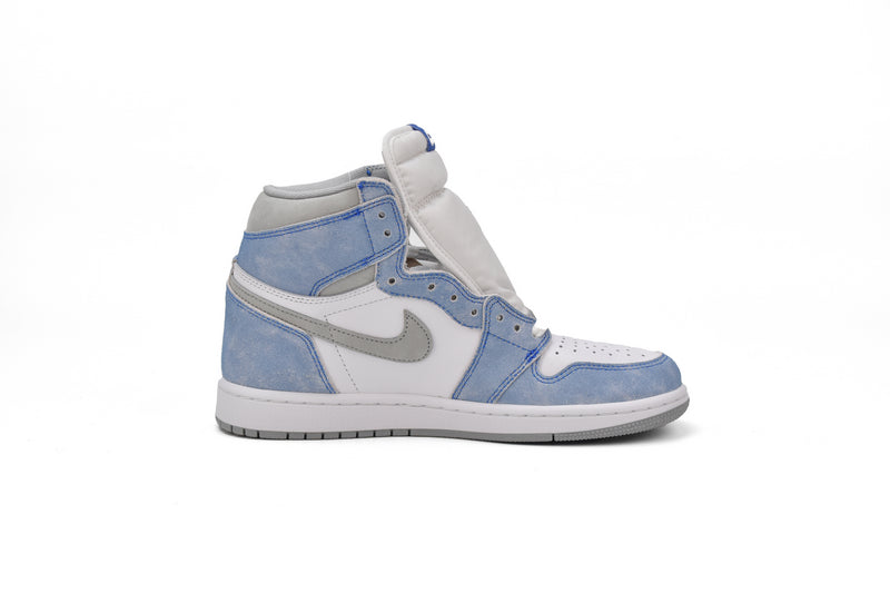 Classic Air Jordan 1 High GS Washed Carolina Blue Denim Sneakers