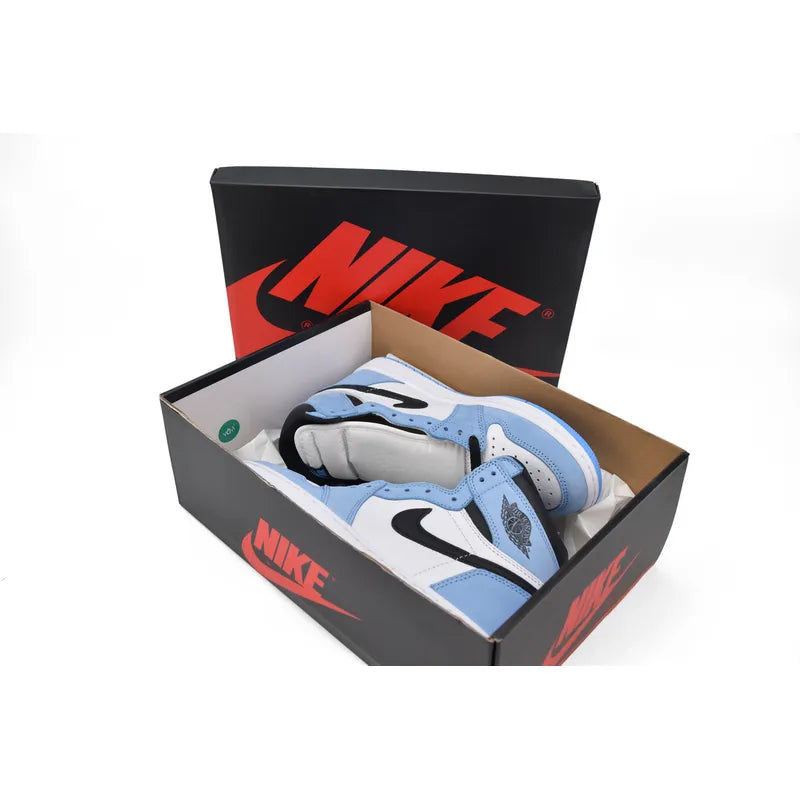 Iconic Nike Air Jordan 1 High OG University Blue Premium Leather Sneakers