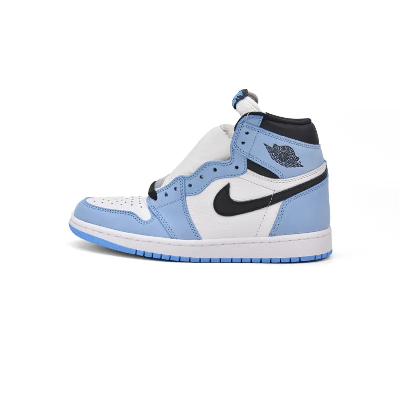 Iconic Nike Air Jordan 1 High OG University Blue Premium Leather Sneakers