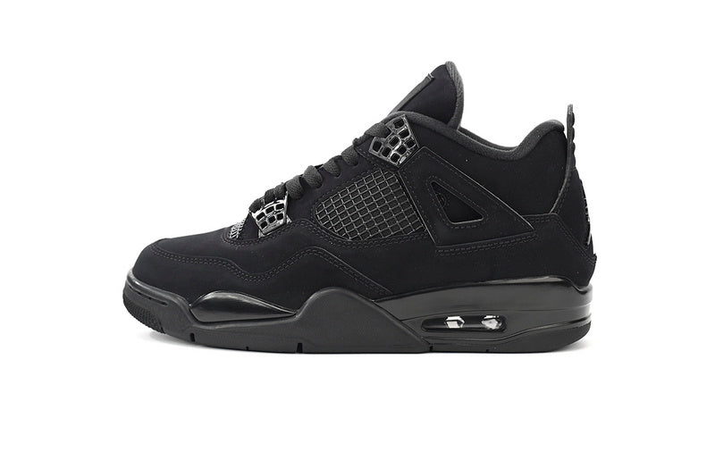 OG Batch Air Jordan 4 Retro "Black Cat" Men's Premium Blackout Sneakers