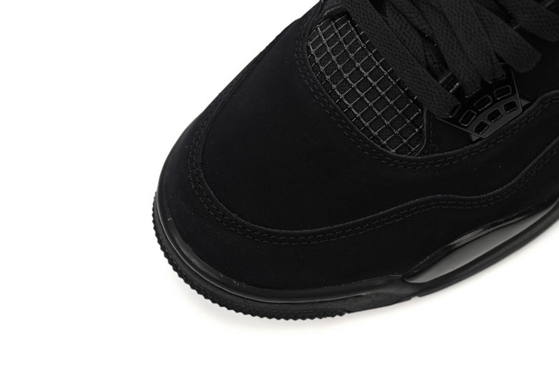 OG Batch Air Jordan 4 Retro "Black Cat" Men's Premium Blackout Sneakers