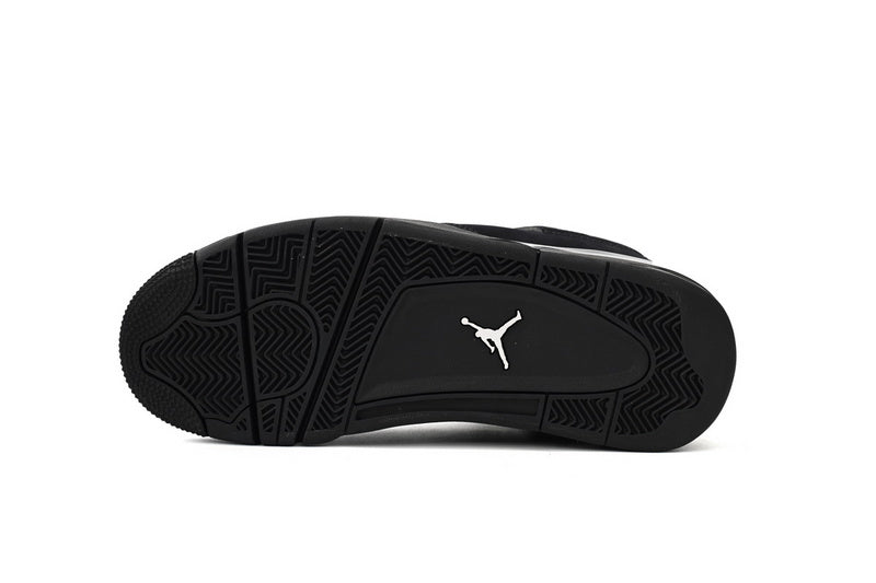 OG Batch Air Jordan 4 Retro "Black Cat" Men's Premium Blackout Sneakers