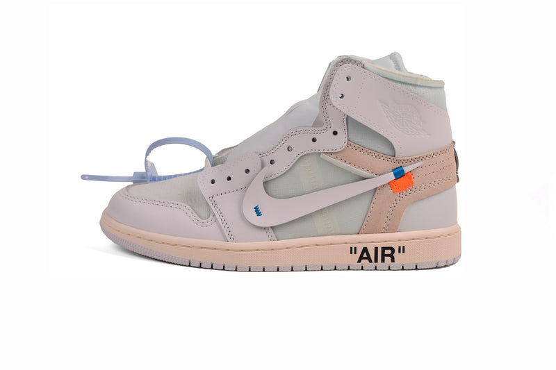 Exclusive OFF-WHITE x Air Jordan 1 'The Ten' White High-Top OG Replica Sneakers