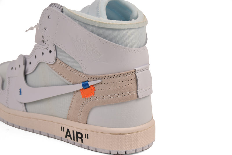 Exclusive OFF-WHITE x Air Jordan 1 'The Ten' White High-Top OG Replica Sneakers