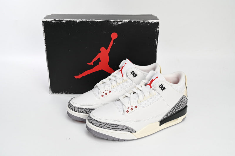 Iconic PK Air Jordan 3 White Cement Reimagined Retro Basketball Sneakers