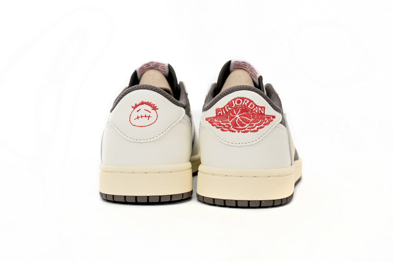Travis Scott x Air Jordan 1 Low OG Reverse Mocha Premium Sneakers