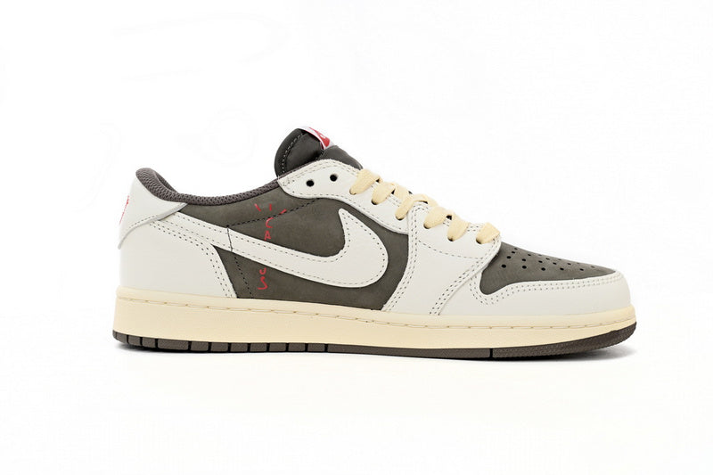 Travis Scott x Air Jordan 1 Low OG Reverse Mocha Premium Sneakers