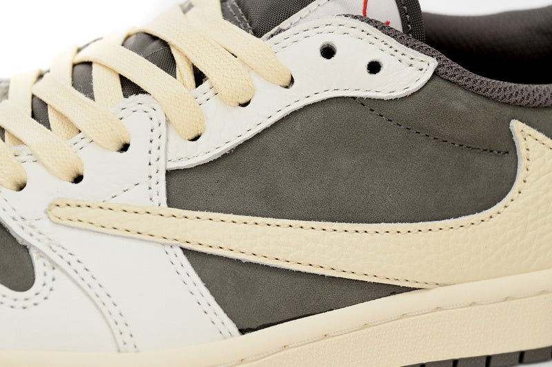 Travis Scott x Air Jordan 1 Low OG Reverse Mocha Premium Sneakers