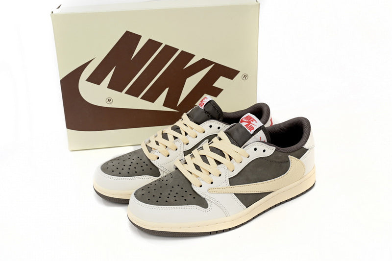 Travis Scott x Air Jordan 1 Low OG Reverse Mocha Premium Sneakers