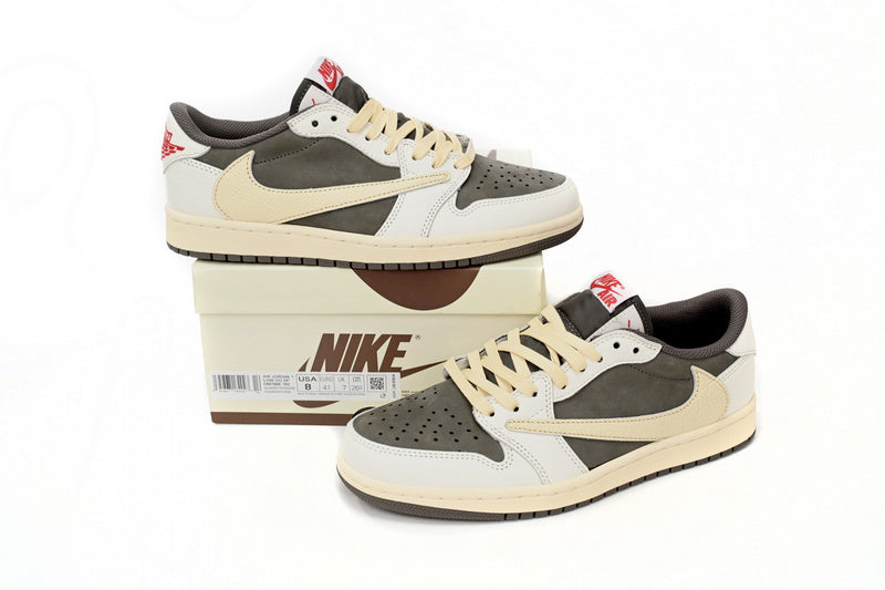 Travis Scott x Air Jordan 1 Low OG Reverse Mocha Premium Sneakers